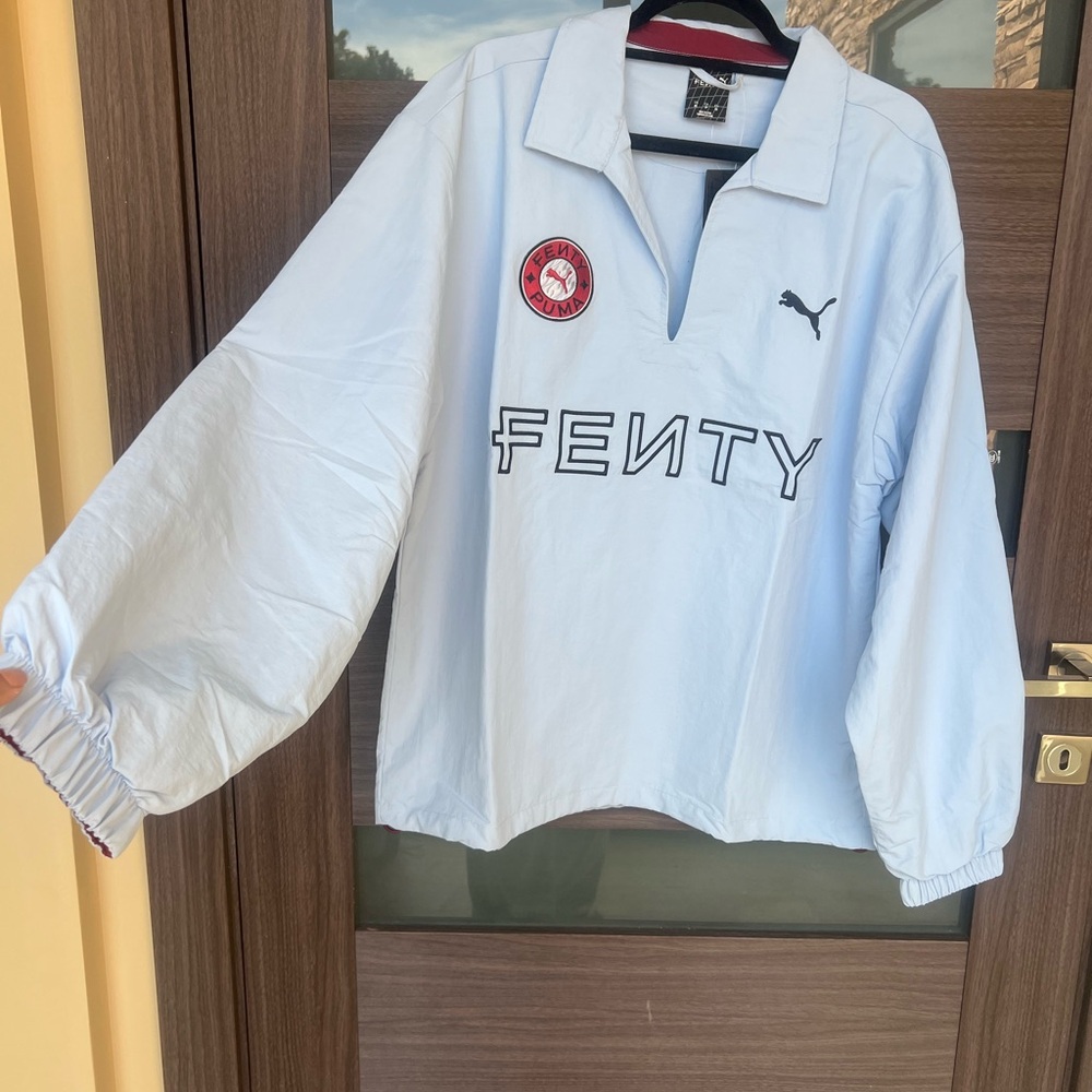 NWT FENTY X PUMA Nylon Baby Blue Pullover - Picture 6 of 10